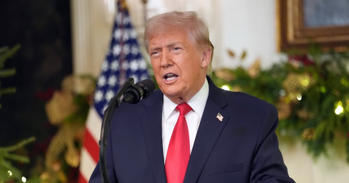 Trump promete auge económico histórico en discurso navideño